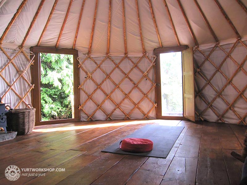 18 foot Yoga Yurt Inside