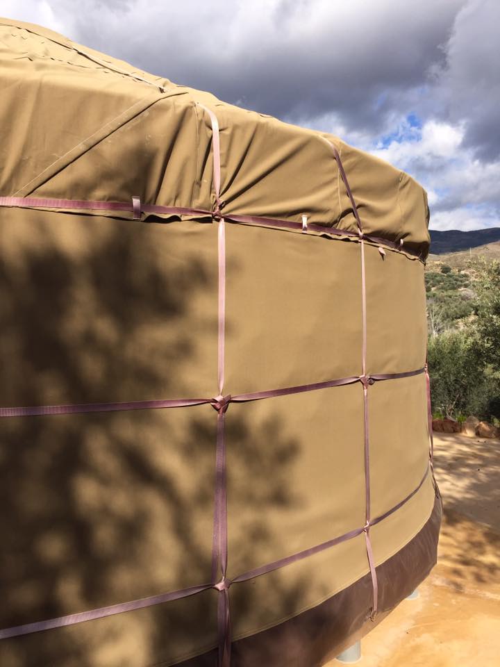 Sand colour canvas Glass Wall Yurt