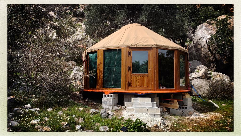 15 foot bespoke design yurt in Greece
