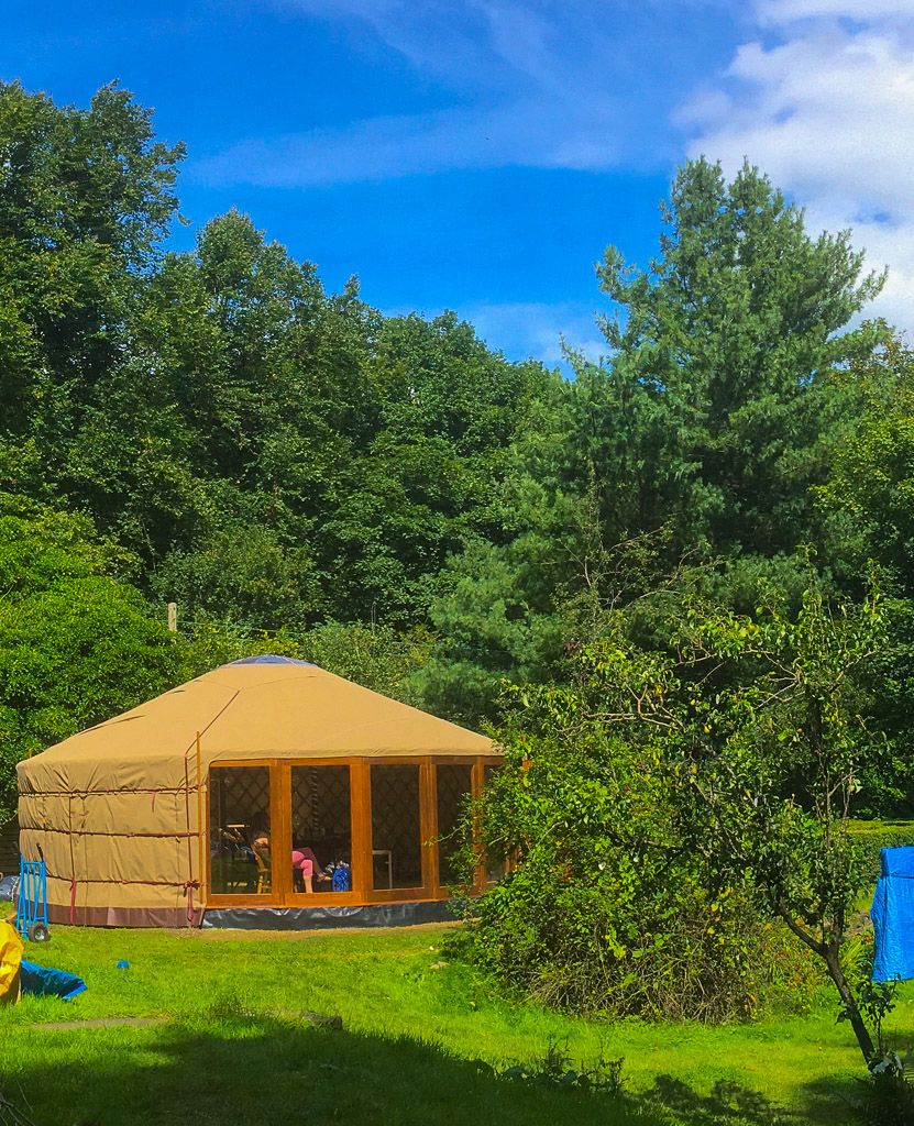 24 foot Yurt Workshop yurt used for group accommodation