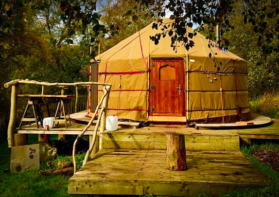 Sand Coloured yurt made my yurt makers yurt workshop