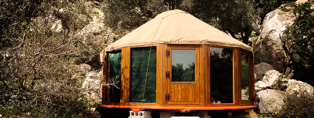 interior of a yurt for sale