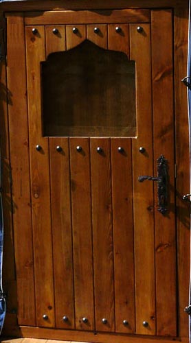 Solid rustic yurt door