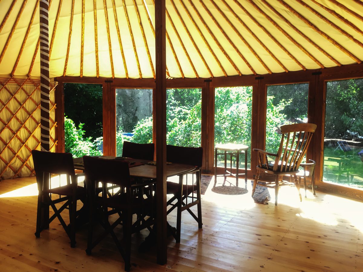 21 foot Yurt Workshop yurt used for living