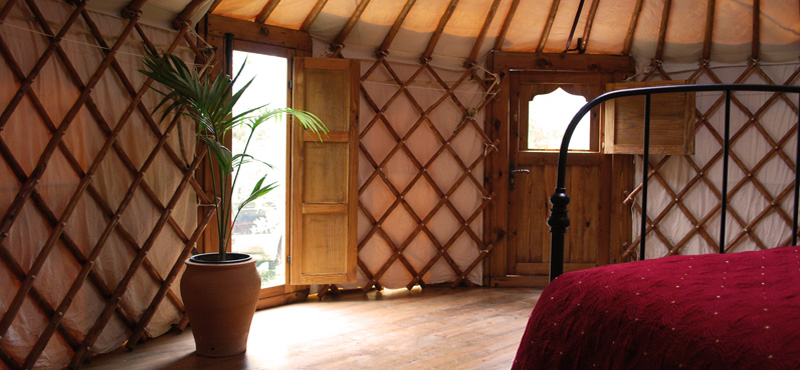 Sumptious and delightful yurt interior