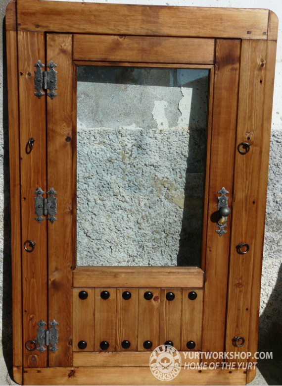 Yurt door with large window